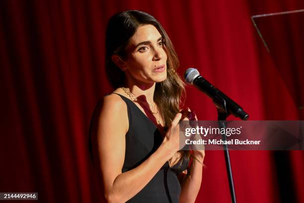 Nikki Reed speaks onstage at the Fashion Trust U.S. 2024 Awards held on April 9, 2024 in Beverly Hills, California.