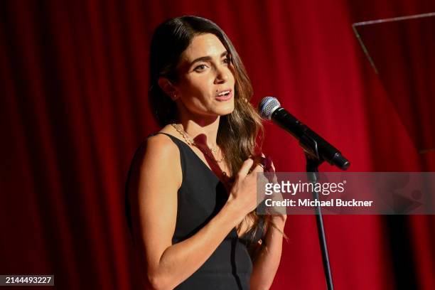 Nikki Reed speaks onstage at the Fashion Trust U.S. 2024 Awards held on April 9, 2024 in Beverly Hills, California.