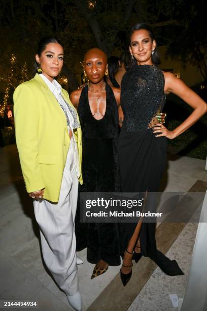 Lilly Singh, Cynthia Erivo and Poorna Jagannathan at the Fashion Trust U.S. 2024 Awards held on April 9, 2024 in Beverly Hills, California.