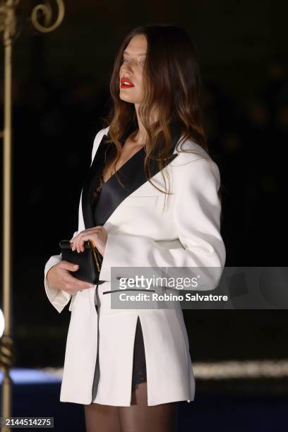 Bianca Balti is seen at the Dolce&Gabbana 40th Anniversary party on April 06, 2024 in Milan, Italy.