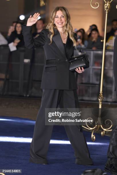 Francesca Fagnani is seen at the Dolce&Gabbana 40th Anniversary party on April 06, 2024 in Milan, Italy.