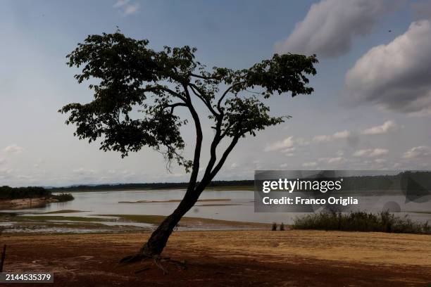 View of the Bita river on April 06, 2024 in Puerto Carreño, Colombia. Puerto Carreño is the departmental capital city, and a municipality combined of...