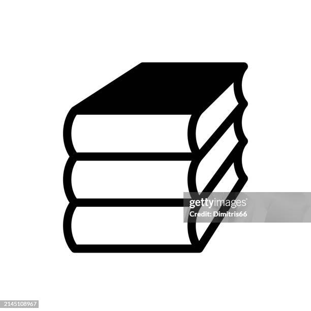 stack of books icon - books stack isolated stock illustrations