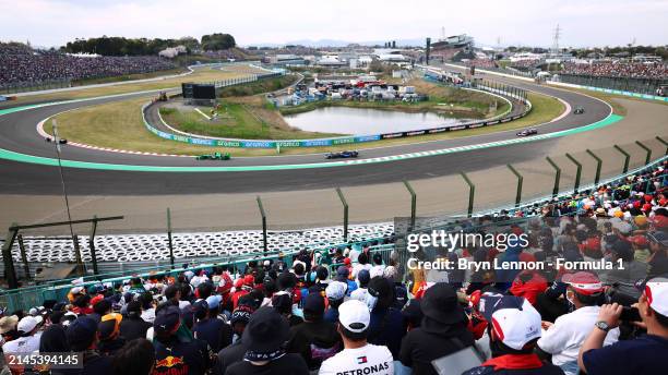 General view as fans watch on from the stands during the F1 Grand Prix of Japan at Suzuka International Racing Course on April 07, 2024 in Suzuka,...