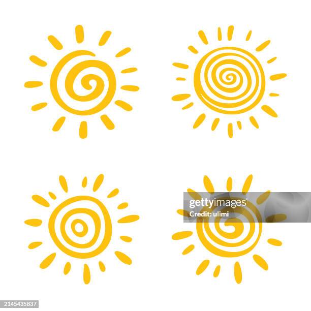 sun - orange twist stock illustrations