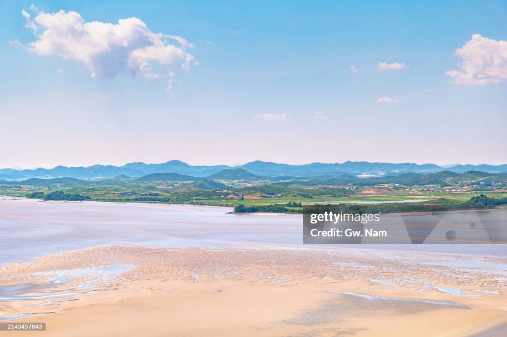 Landscape of North Korea seen from South Korea!