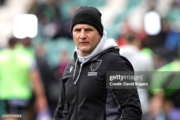 Phil Dowson, Northampton Saints Director of Rugby looks on prior to the Investec Champions Cup Round Of 16 match between Northampton Saints and...