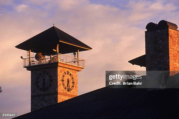 General view of a clock during the Sprint International on August 21, 1998 at the Castle Pines GC in Castle Pines, Colorado.