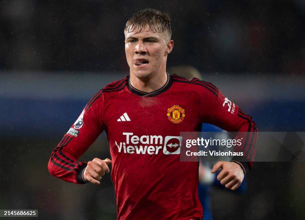 Rasmus Hojlund of Manchester United during the Premier League match between Chelsea FC and Manchester United at Stamford Bridge on April 04, 2024 in...