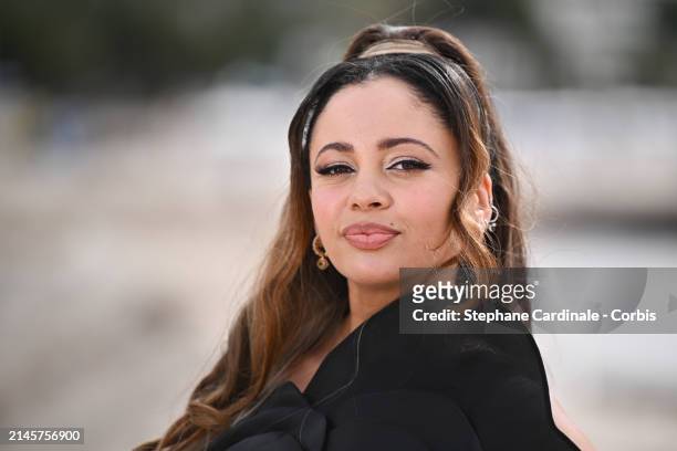 Vanessa Morgan attends the "Wild Cards" Photocall during the 7th Canneseries International Festival on April 07, 2024 in Cannes, France.