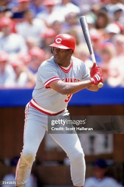 Ken Griffey Sr. Of the Cincinnati Reds stands ready at bat during a MLB game in the 1990 season.