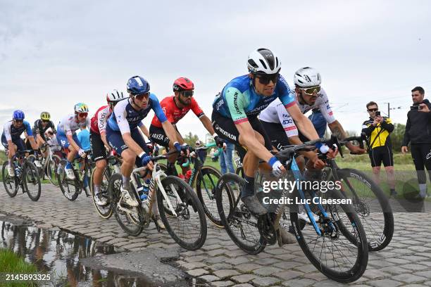 Edvald Boasson Hagen of Norway and Decathlon AG2R La Mondiale Team and Juan Sebastian Molano of Colombia and UAE Team Emirates compete passing...