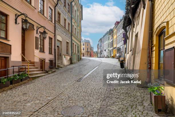 the old town of lublin city in poland, europe - urban road stock pictures, royalty-free photos & images