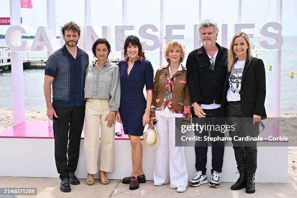 Arnaud Binard, guest, Nolwenn Leroy, Marie-Anne Chazel, Director Bruno Garcia and Catherine Marchal attend the "Brocéliande" Photocall during the 7th...