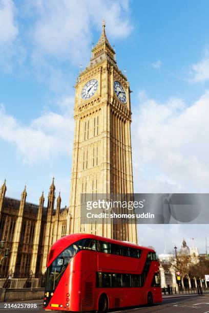 london big ben and red bus - old national centre stock pictures, royalty-free photos & images