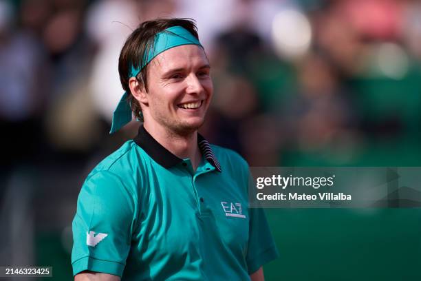 Alexander Bublik of Kazakhstan looks on against Borna Coric of Croatia in their Men's Singles Round of 64 match during day one of the Rolex...