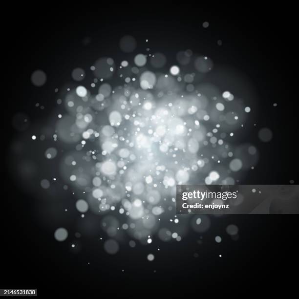 abstrakter weihnachtswinterschneehintergrund - silver-glitter-white-background stock-grafiken, -clipart, -cartoons und -symbole