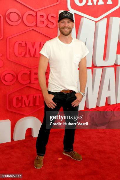 Chase Rice attends the 2024 CMT Music Awards at Moody Center on April 07, 2024 in Austin, Texas.