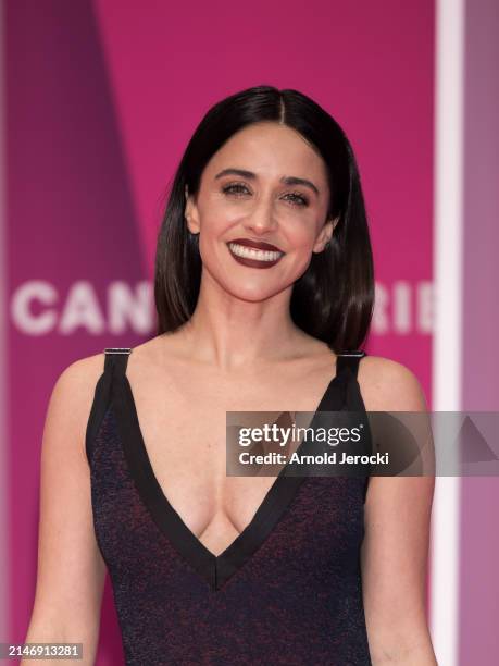 Macarena Garcíaattends the pink carpet during the 7th Canneseries International Festival - Day Three on April 07, 2024 in Cannes, France.
