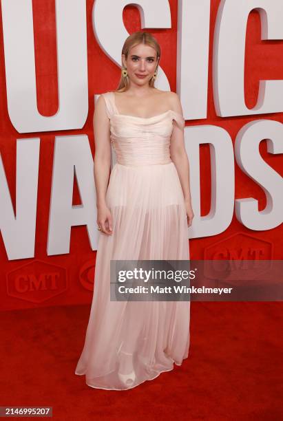 Emma Roberts attends the 2024 CMT Music Awards at Moody Center on April 07, 2024 in Austin, Texas.