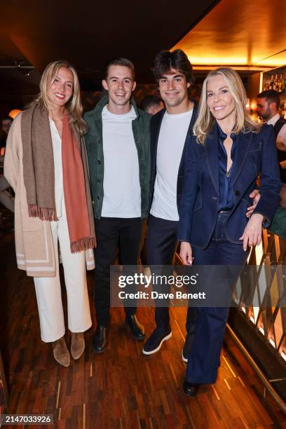 Victoria Faber Castell, Stephen O'Connor, Lance Stroll and Claire Anne Stroll attend the Chloe Stroll London Showcase on April 10, 2024 in London,...