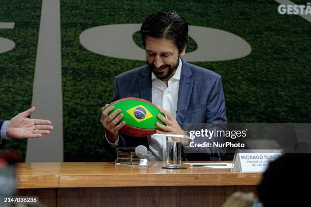 The Mayor of Sao Paulo, Ricardo Nunes , is speaking at a press conference on Wednesday, August 10, to announce the first NFL game in the city, which...
