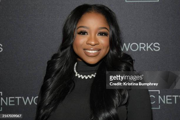 Reginae Carter at the AMC Networks 2024 Upfront Red Carpet held at Chelsea Factory on April 10, 2024 in New York City.