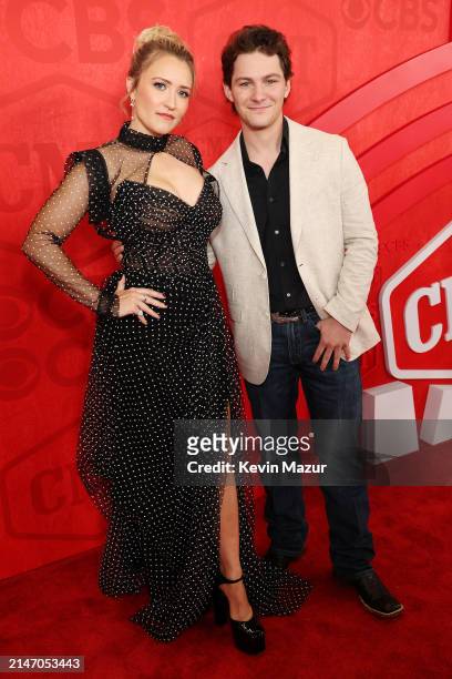 Emily Osment and Montana Jordan attend the 2024 CMT Music Awards at Moody Center on April 07, 2024 in Austin, Texas.