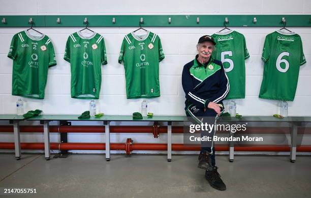 England , United Kingdom - 6 April 2024; London GAA kitman Phil Roche takes a seat after preparing the dressing room, in his final season as kitman...