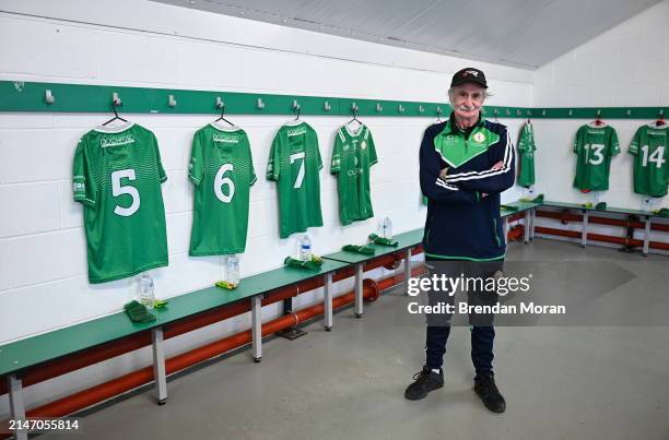 England , United Kingdom - 6 April 2024; London GAA kitman Phil Roche after preparing the dressing room, in his final season as kitman after 16...