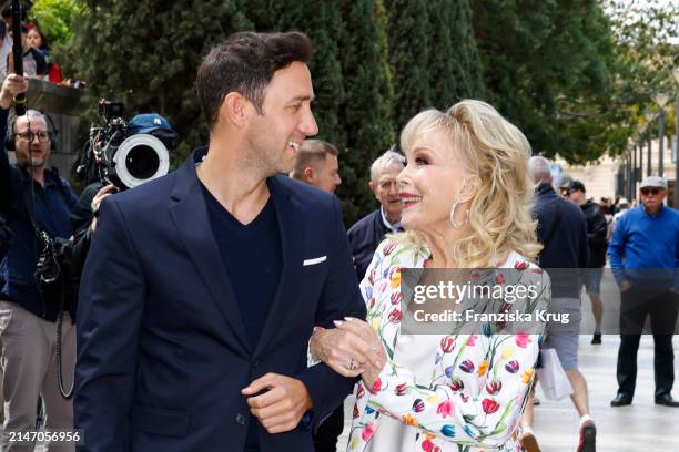 Marcel Remus and Barbara Eden present the new campaign on April 11, 2024 in Palma de Mallorca, Spain.