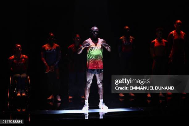 Kenya's marathon runner Eliud Kipchoge attends a Nike event, in Paris, on April 11, 2024.