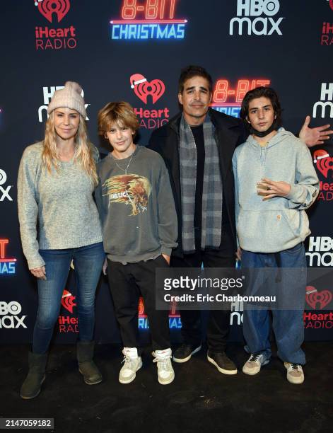 Jenna Gering, Dillon Phoenix Gering, Galen Gering and Jensen Gering at New Line Cinema and HBOMax's 8-BIT CHRISTMAS Los Angeles Yuletide Cinemaland...