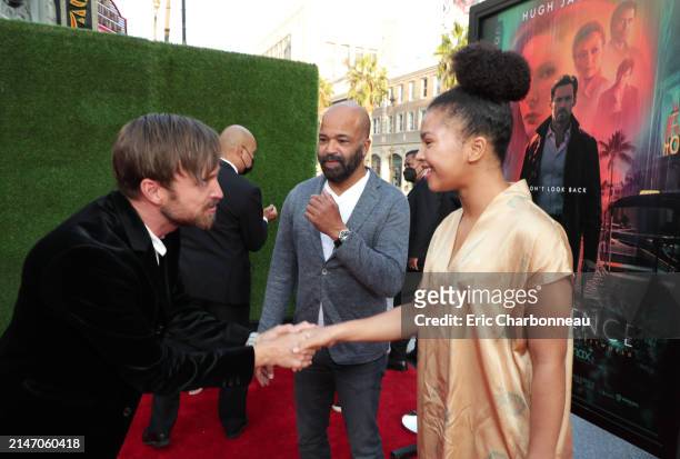 Aaron Paul, Jeffrey Wright, Juno Wright seen at Warner Bros. Pictures REMINISCENCE Los Angeles Premiere, Los Angeles, CA, USA - 17 Aug 2021