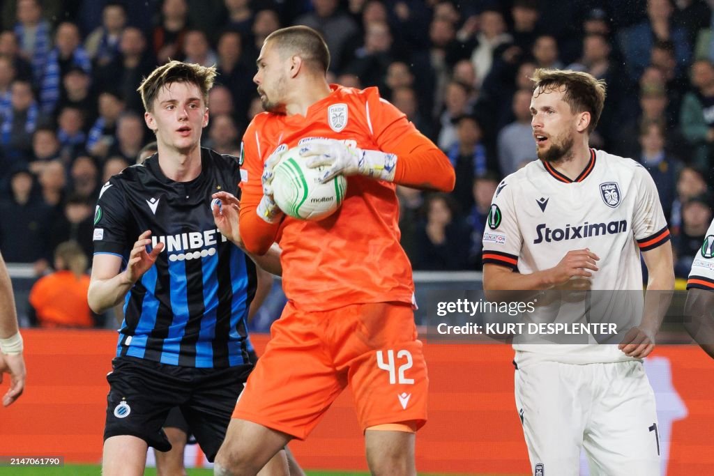 SOCCER CONF 1/4 CLUB BRUGGE VS PAOK