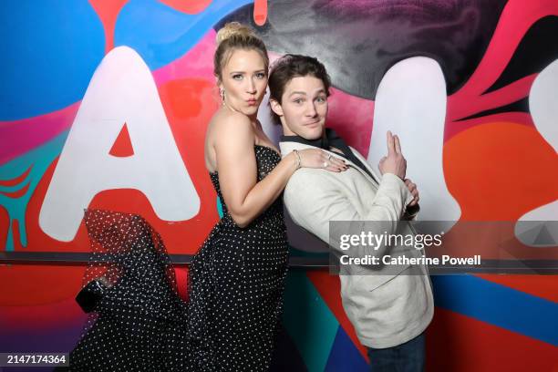 Emily Osment and Montana Jordan attend the 2024 CMT Music Awards at Moody Center on April 07, 2024 in Austin, Texas.