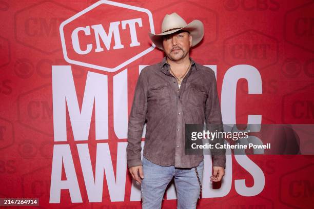 Jason Aldean attends the 2024 CMT Music Awards at Moody Center on April 03, 2024 in Austin, Texas.