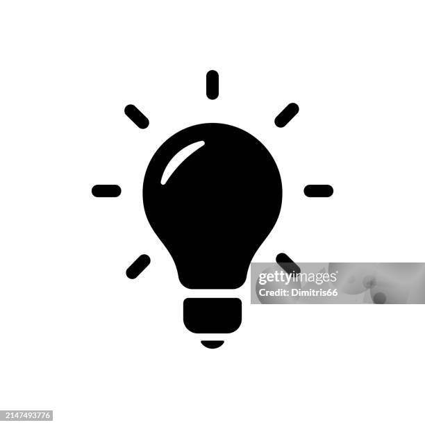 stockillustraties, clipart, cartoons en iconen met light buble icon - gloeilamp