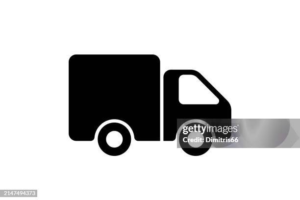 stockillustraties, clipart, cartoons en iconen met truck icon - bestelauto