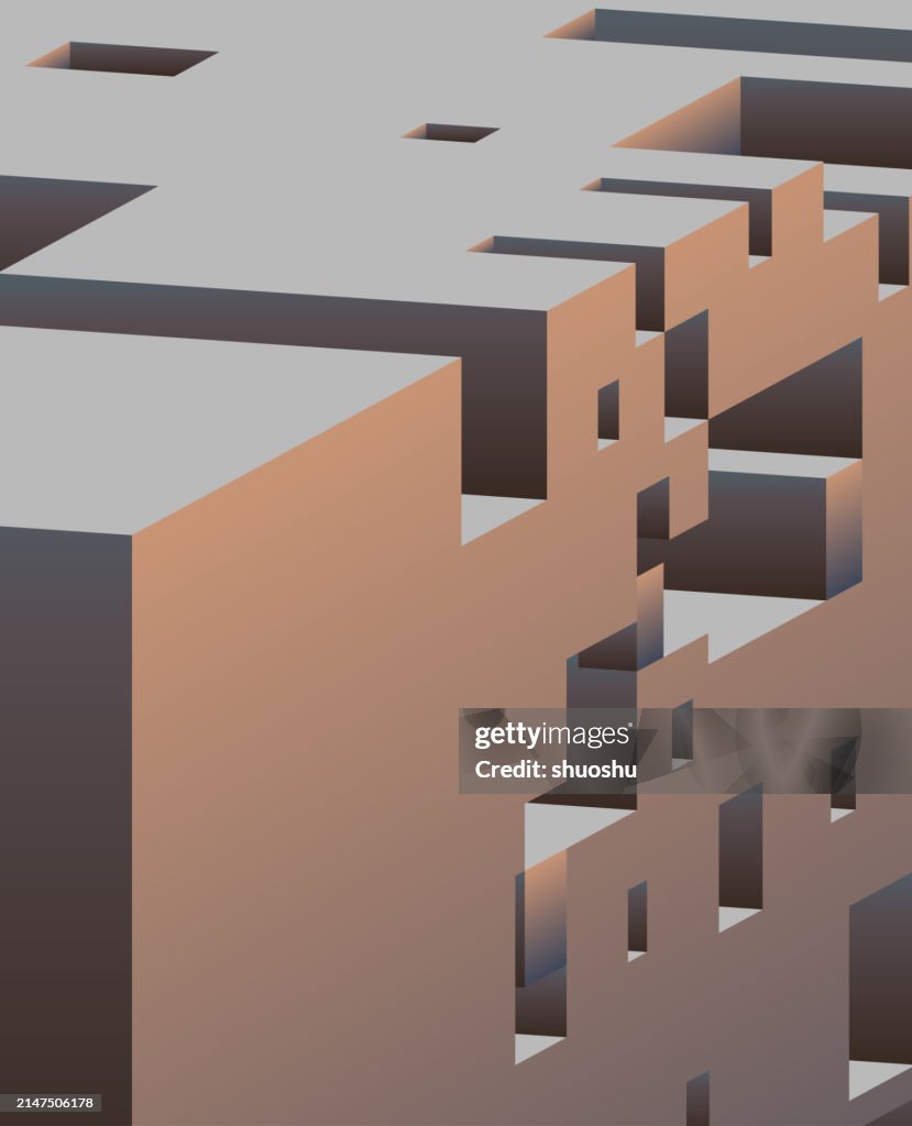 Metallic Luster 3d Cube Structure Background High-Res Vector Graphic ...