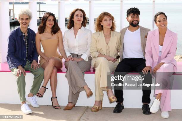 Jury Member Olivier Abbou, Jury Member Macarena García, President of the Canneseries Jury, Sofie Gråbøl, Jury Member Alix Poisson, Jury Member Amine...