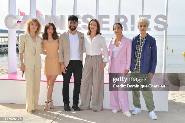 Jury Member Olivier Abbou, Jury Member Macarena García, President of the Canneseries Jury, Sofie Gråbøl, Jury Member Alix Poisson, Jury Member Amine...