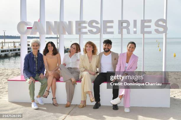 Jury Member Olivier Abbou, Jury Member Macarena García, President of the Canneseries Jury, Sofie Gråbøl, Jury Member Alix Poisson, Jury Member Amine...