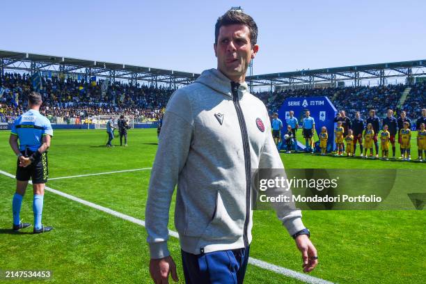 Bologna trainer Thiago Motta during the match Frosinone-Bologna at the Benito Stirpe Stadium. Frosinone , April 07th, 2024