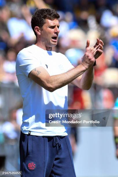 Bologna trainer Thiago Motta during the match Frosinone-Bologna at the Benito Stirpe Stadium. Frosinone , April 07th, 2024