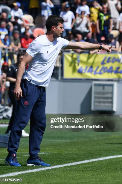 Bologna trainer Thiago Motta during the match Frosinone-Bologna at the Benito Stirpe Stadium. Frosinone , April 07th, 2024