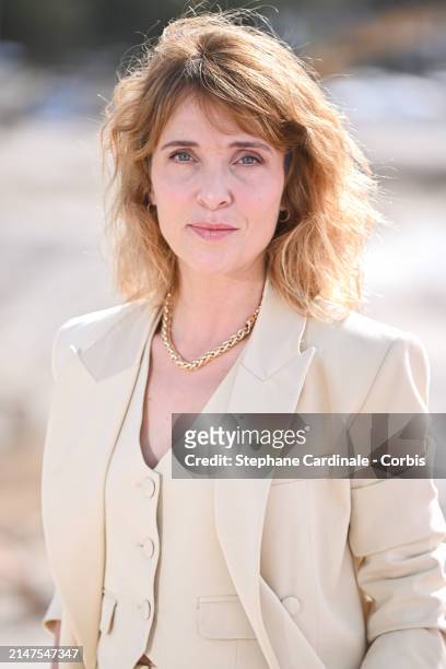 Jury Member Alix Poisson attends the Jury Photocall during the 7th Canneseries International Festival on April 08, 2024 in Cannes, France.