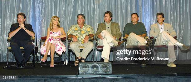 Ivan Reitman, Martha Smith, Bruce McGill, James Widdoes, Stephen Furst and Tim Matheson attend the TCA Press Tour at the Hollywood Renaissance Hotel...