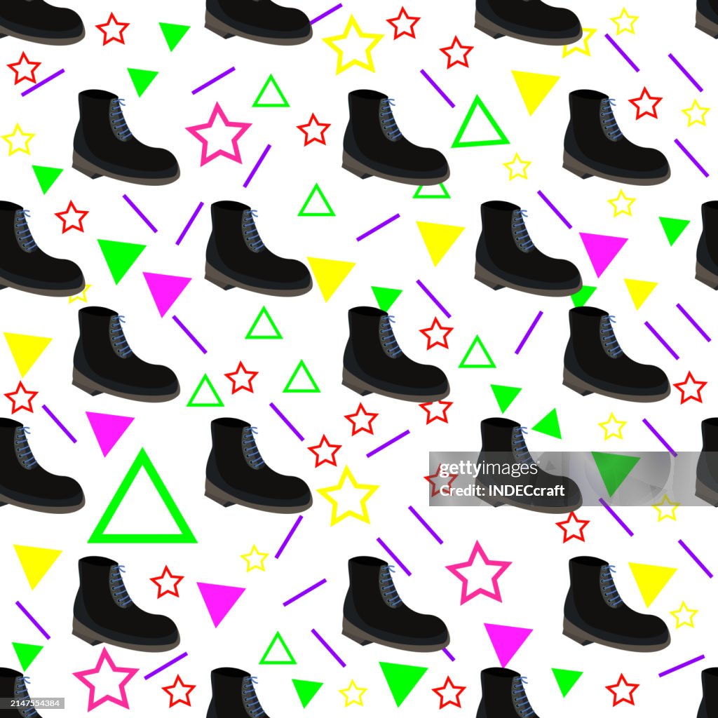 Shoes seamless pattern
