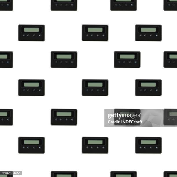 tele communication seamless pattern - pressing send stock illustrations